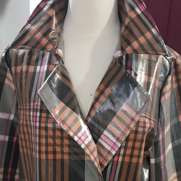 Something Navy Jackets & Blazers - SOMETHING NAVY Water Resistant Plaid Trench Coat Size xl